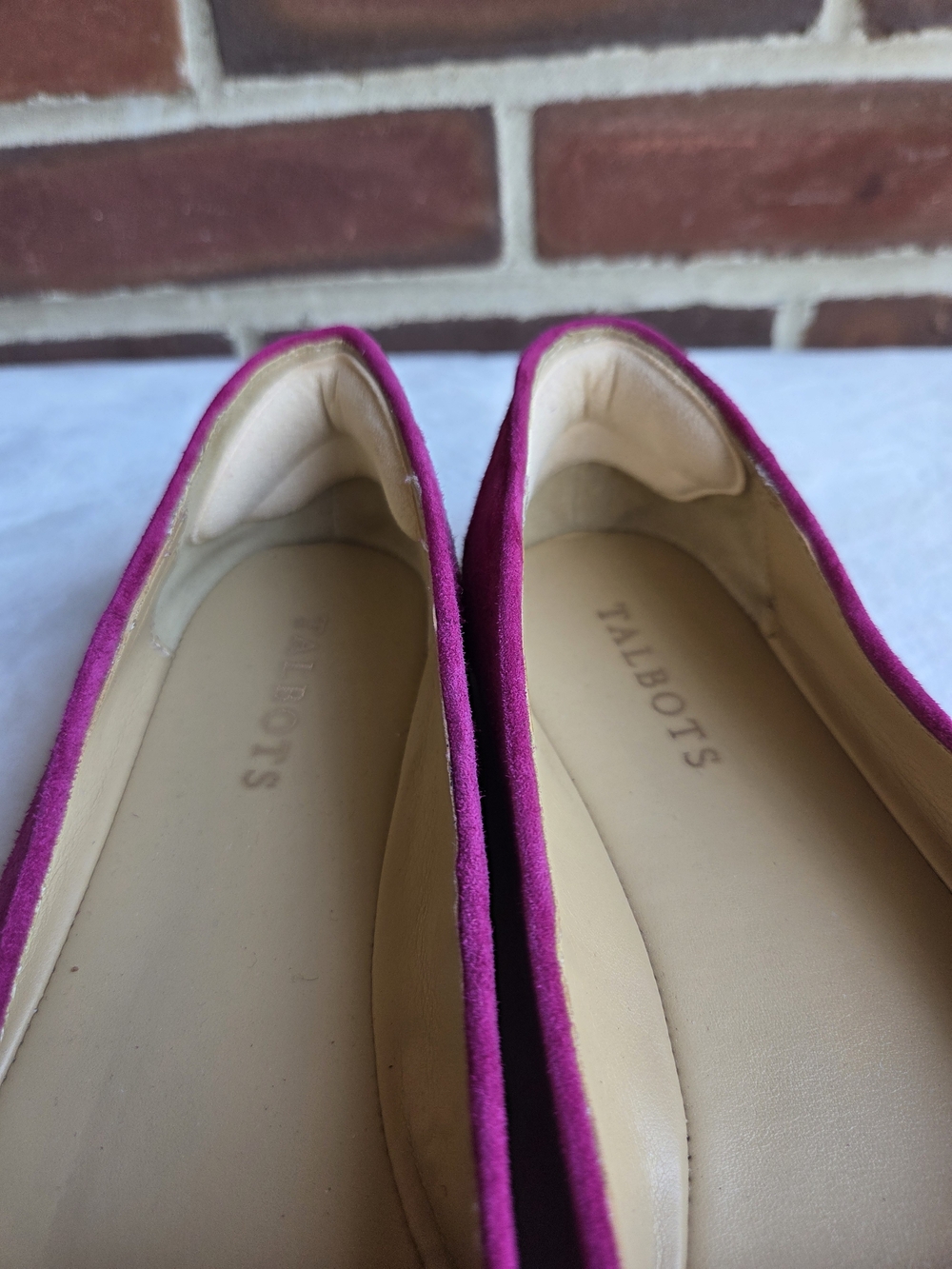 Talbots Fuchsia Suede Tassel Loafers Flats Women's Size 9AA Pointed Toe - Picture 9 of 11